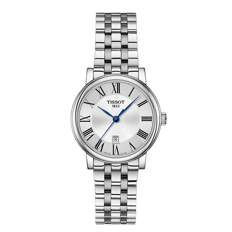 Tissot Carson Premium Lady Silver Dial Steel Quartz Watch, 30mm image number 1
