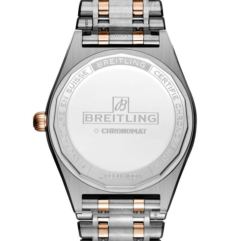 Breitling Chronomat Automatic South Sea Watch Green Dial Steel and 18K Rose Gold Bracelet, 36mm image number 2
