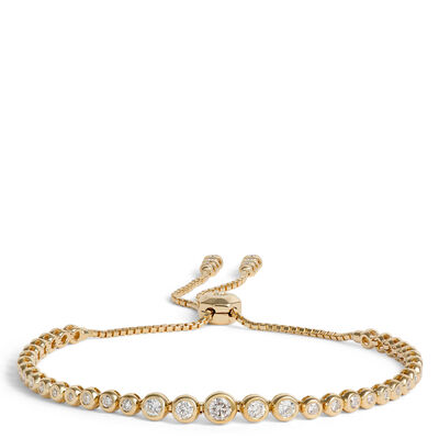 Diamond Bolo Bracelet 14K