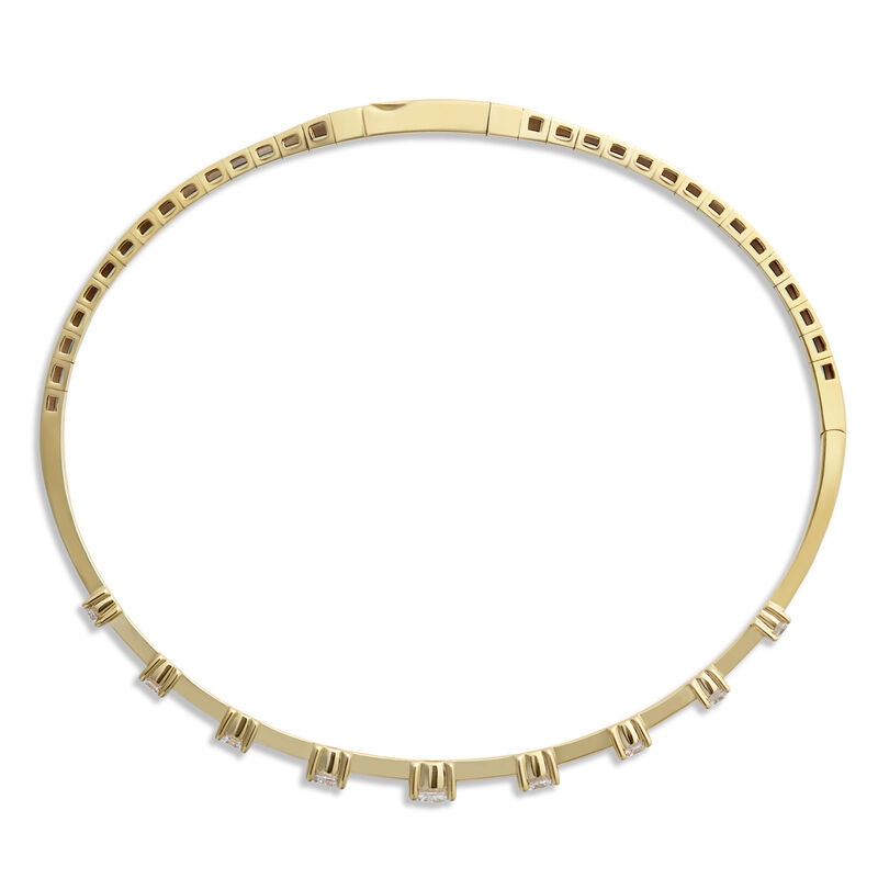 Round Diamond Bangle, 14K Yellow Gold image number 2