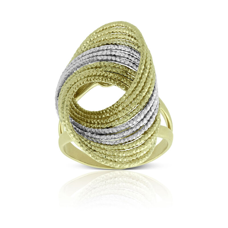 Toscano Two-Tone Twisted Wire Ring 14K image number 1