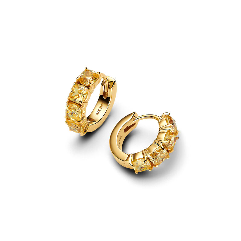 Pandora Yellow Hoop Earrings image number 1