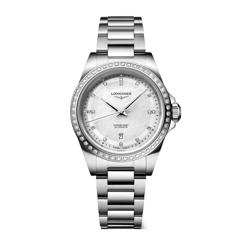 Longines Conquest Mother of Pearl Dial Watch, 30mm image number 0