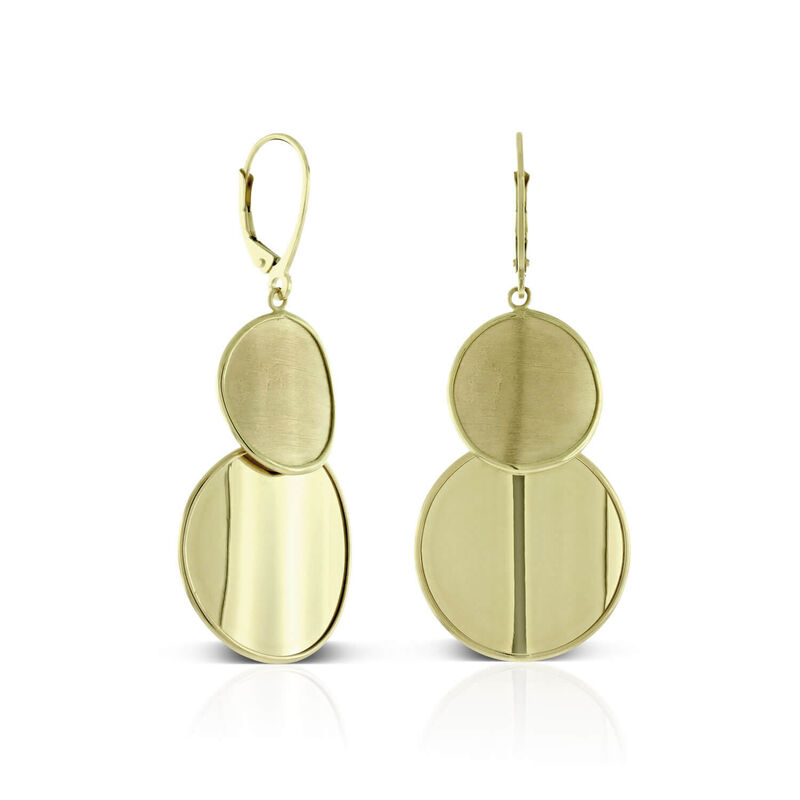 Toscano Double Disc Earrings 14K image number 0