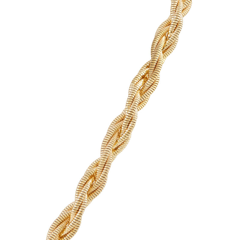 Toscano Omega Neck Necklace in 14K White and Yellow Gold image number 1