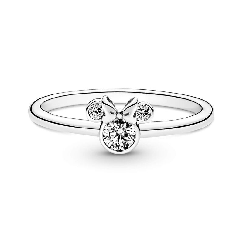 Disney Minnie Mouse Sparkling CZ Head Ring image number 2