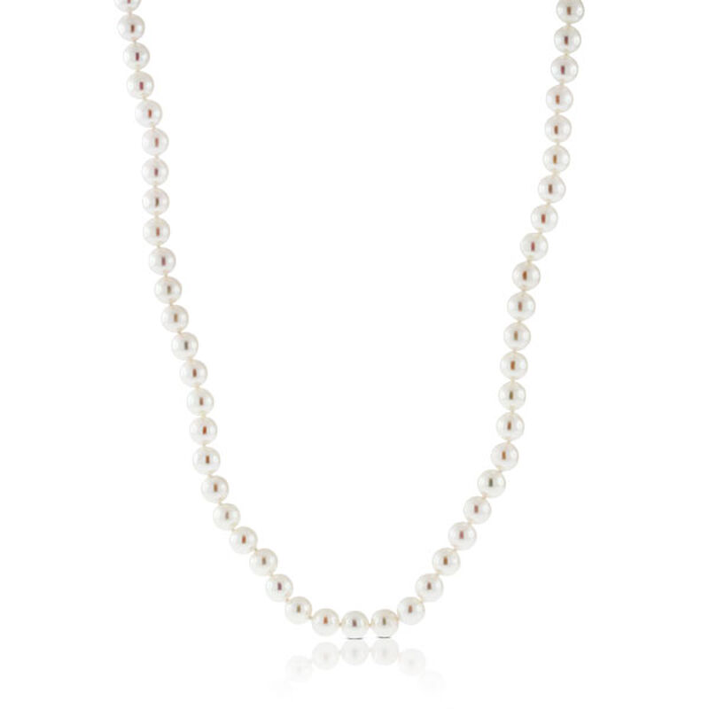 Akoya Cultured Pearl Necklace 7mm, 14K, 18" image number 0