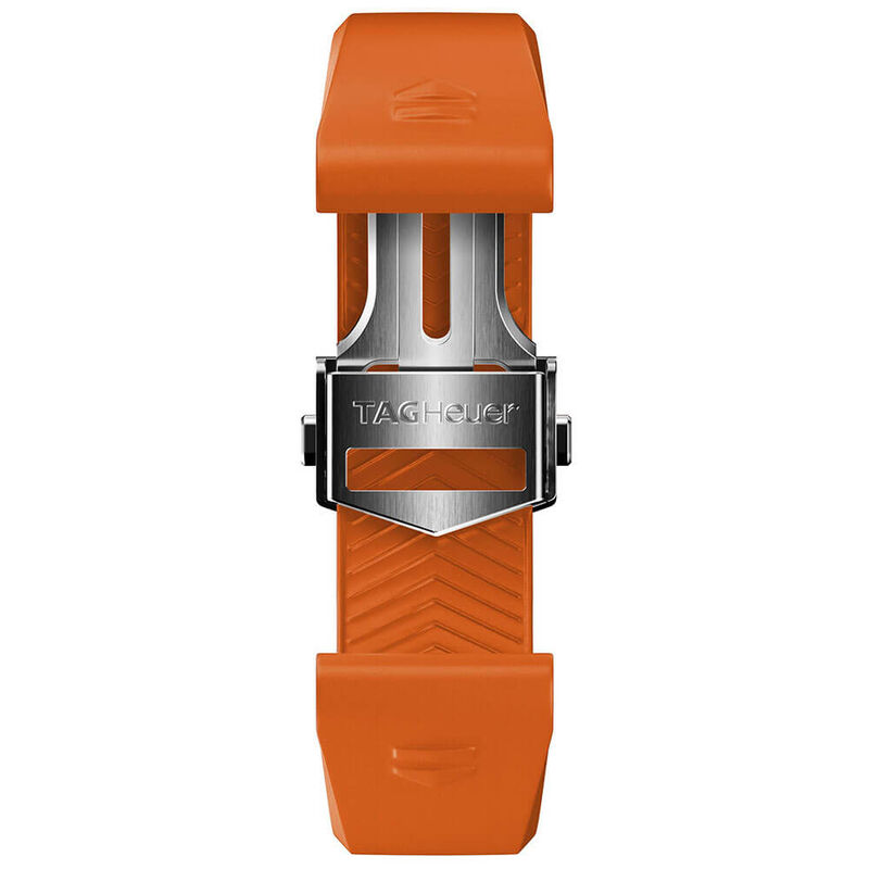 TAG Heuer Connected Calibre E4 42mm Orange Rubber Watch Strap image number 1