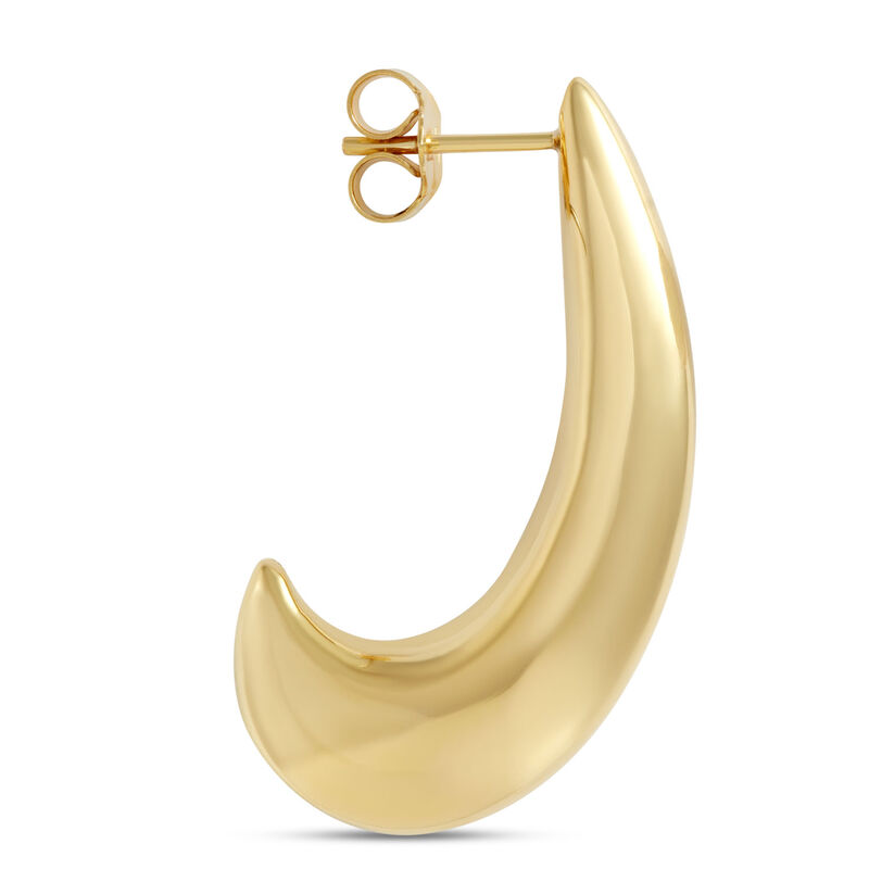 Toscano Sculpted Half Hoop Earrings, 14K Yellow Gold image number 1