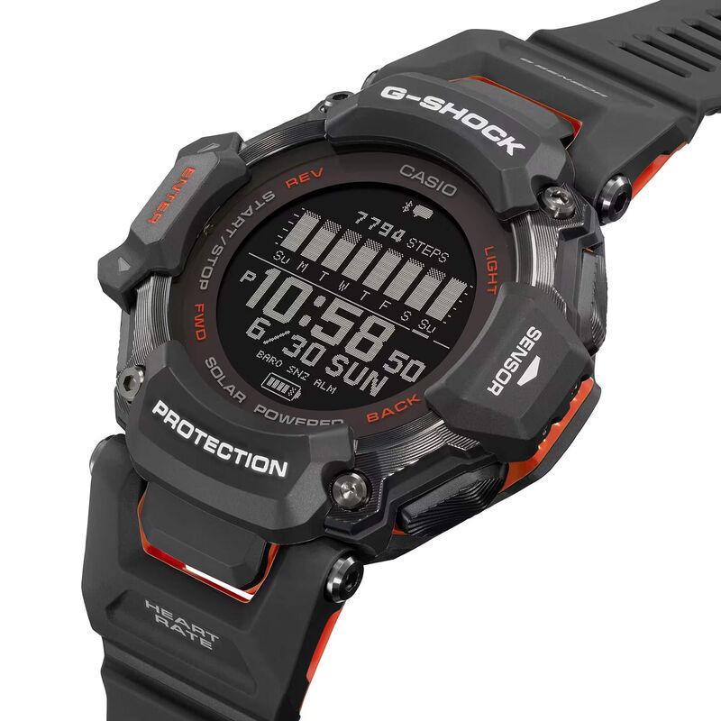 G-Shock Move Digital Watch Black Metallic Case and Dial, Black Strap, 52.6mm image number 6