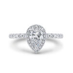 Bella Ponte Pear Cut Diamond Engagement Ring Setting 14K