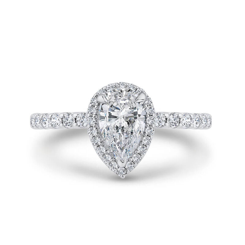 Bella Ponte Pear Cut Diamond Engagement Ring Setting 14K image number 1