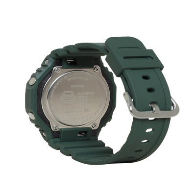 G-Shock 2100 Series Watch Black Dial Green Strap, 48.5mm
