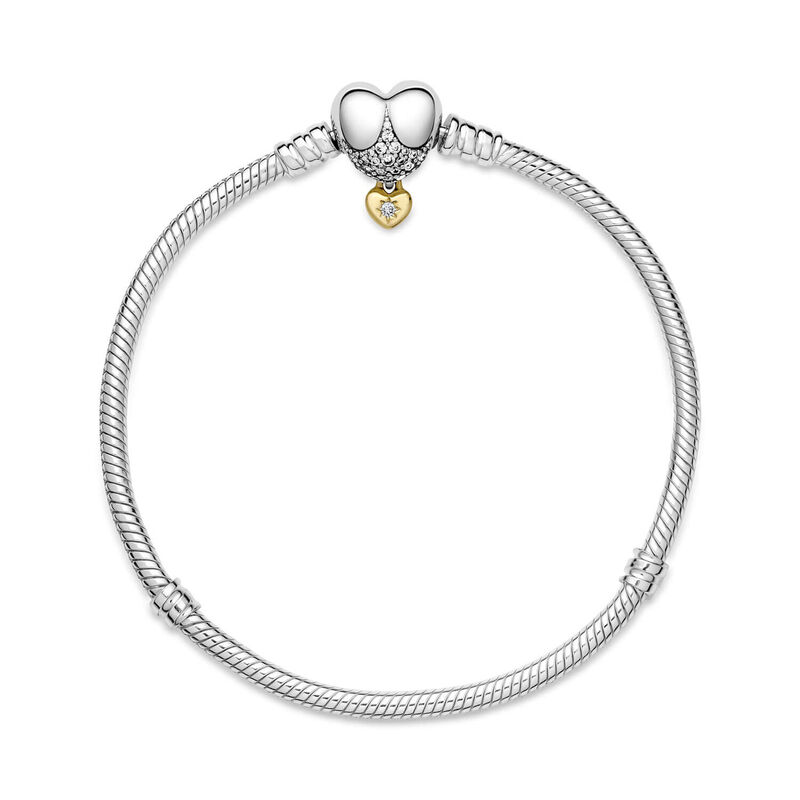 Pandora Moments Disney Heart Clasp CZ Snake Chain Bracelet image number 3