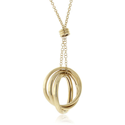 Toscano Interlocking Rings Necklace 18K