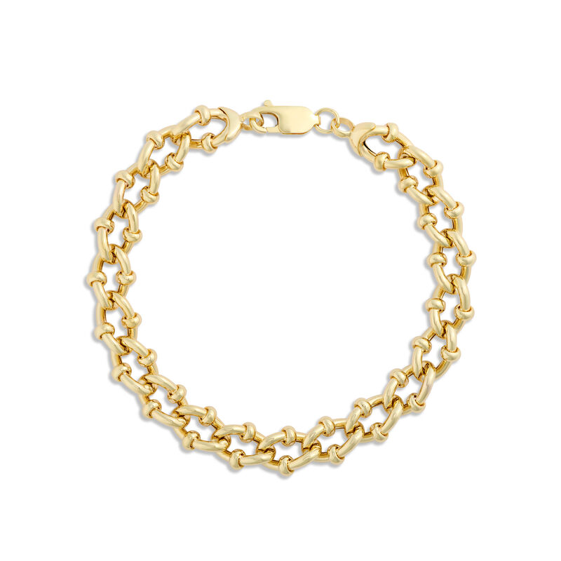 Toscano 8-Inch Granchio Link Bracelet, 14K Yellow Gold image number 0