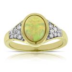 Opal & Diamond Fashion Ring 14K
