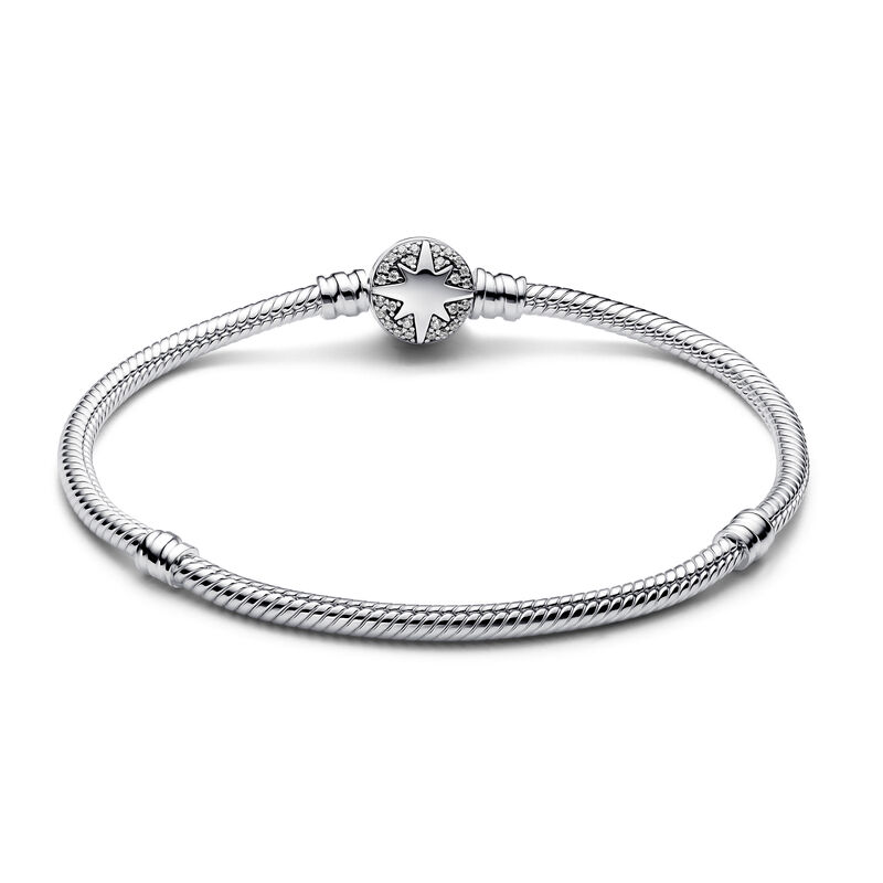 Pandora North Star Clasp Snake Chain Bracelet image number 1