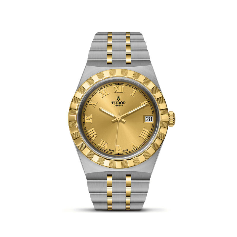 TUDOR Royal Watch Gold Dial Yellow Gold and Steel Bracelet, 34mm image number 0