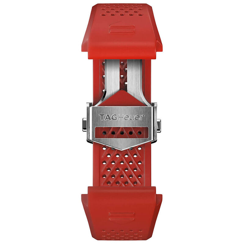 TAG Heuer Connected Calibre E4 45mm Red Rubber Watch Strap image number 1
