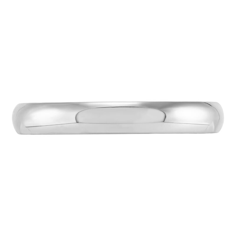 White Gold Polished Rounded Comfort Fit 3mm Band 18K image number 0