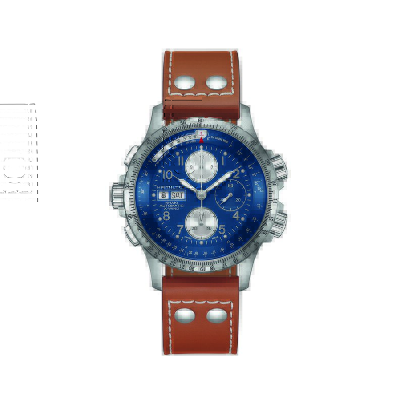Hamilton Khaki Aviation X-Wind Auto chrono Blue Dial Watch, 44mm image number 0