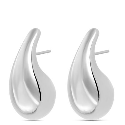 Toscano Contemporary Teardrop Earrings, Sterling Silver
