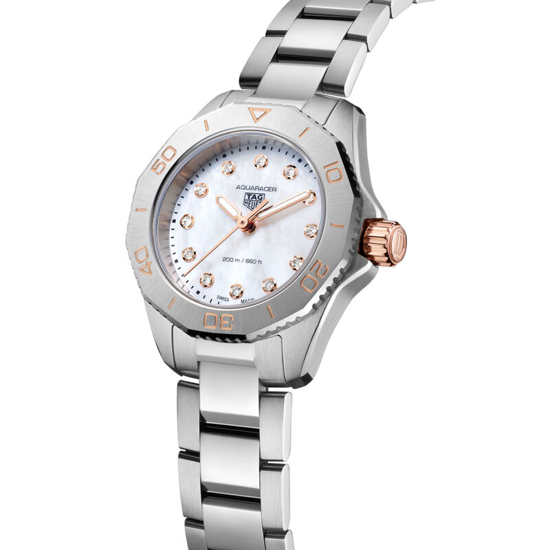 TAG Heuer Aquaracer Professional 200 Watch Steel Case Mother of Pearl Dial, 30mm image number 1