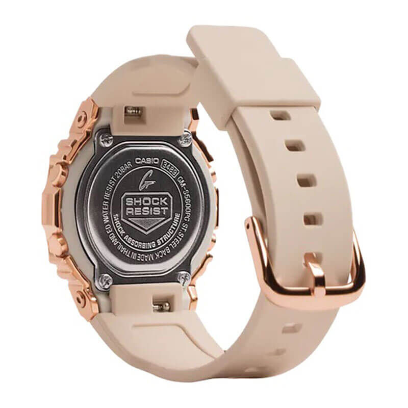 G-Shock Rose Plated Pink Strap Rectangular Watch, 43.8mm image number 2