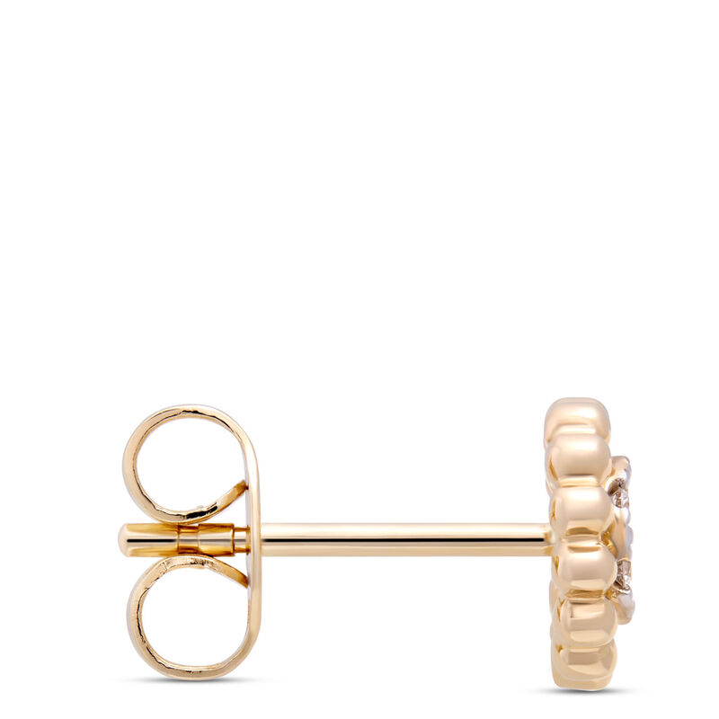 Cluster Diamond Studs, 1/10 Total Carat Weight, 14K Yellow Gold image number 1