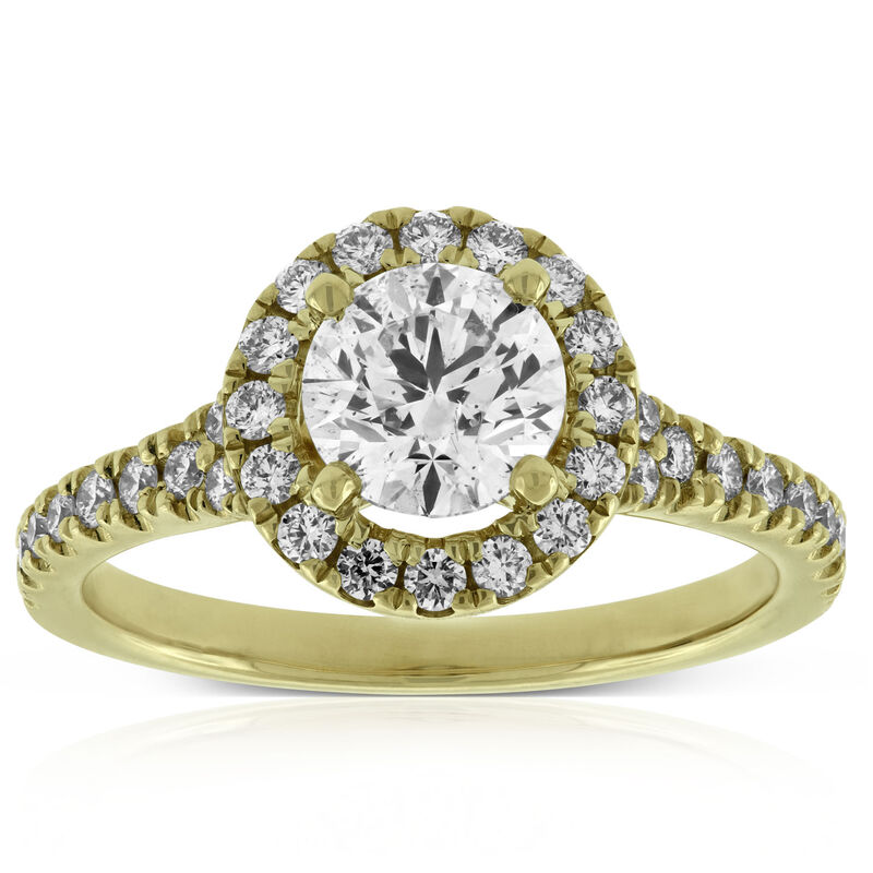 Ikuma Canadian Diamond Halo Engagement Ring 14K image number 0