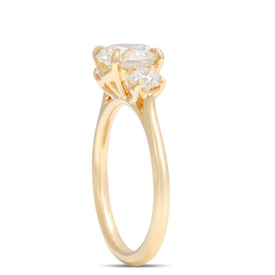 Classic Round Diamond Engagement Ring, 2 Carat Total Weight  18K Yellow Gold