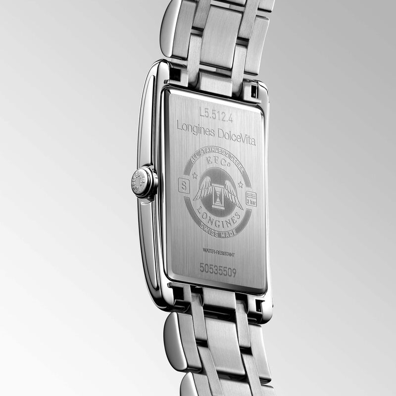 Longines DolceVita Watch Silver Dial Steel Bracelet, 23mm image number 1