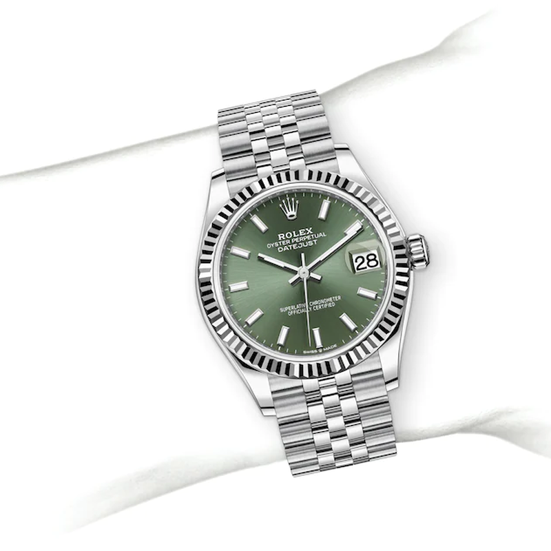 Rolex Datejust 31 Datejust Oyster, 31 mm, Oystersteel and white gold - M278274-0018 at Ben Bridge