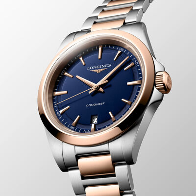 Longines Conquest Blue Dial Watch, 38mm