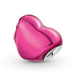 Pandora Metallic Pink Enamel Heart Charm