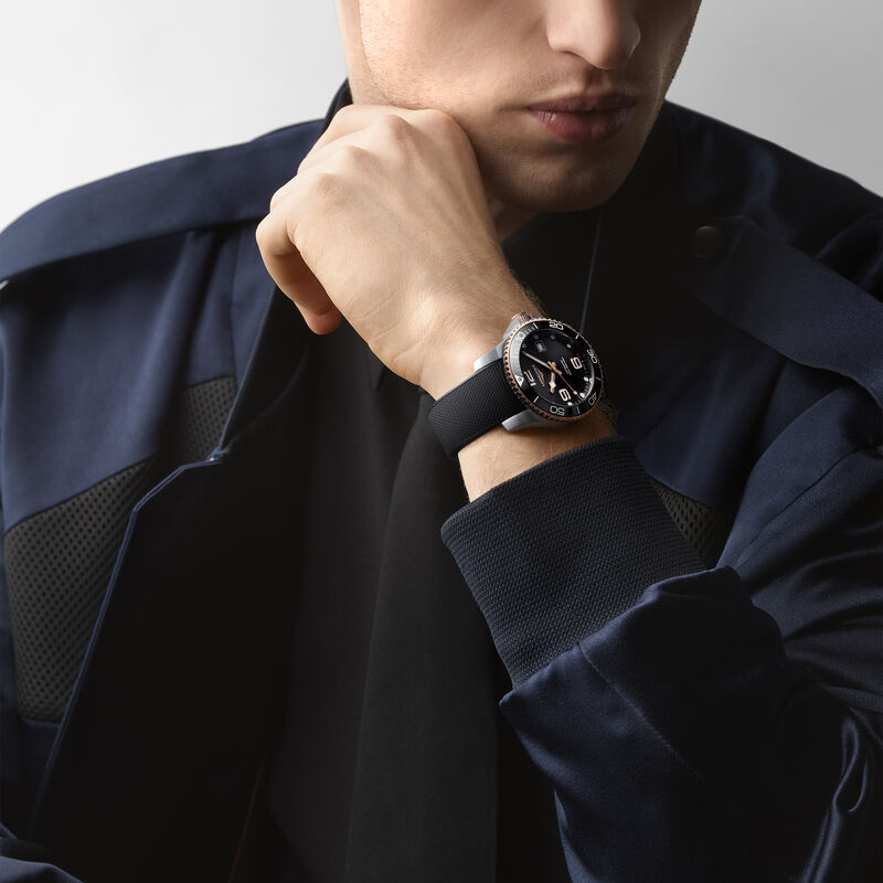 Longines HydroConquest Black Dial Watch, 41mm image number 4