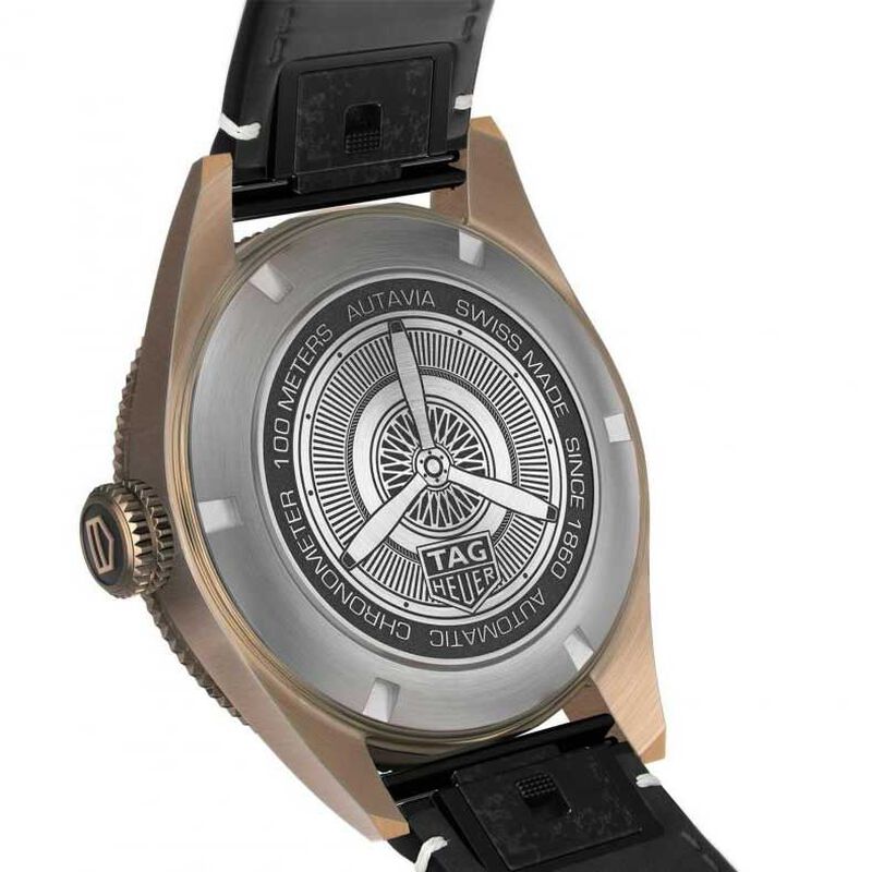 TAG Heuer Autavia Calibre 5 COSC Mens Khaki Leather Watch image number 1