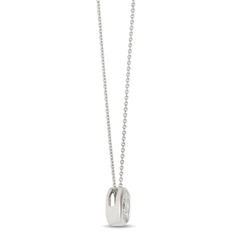 Pear Shaped Diamond Necklace, ⅓ Carat Total Weight, 14K White Gold image number 1