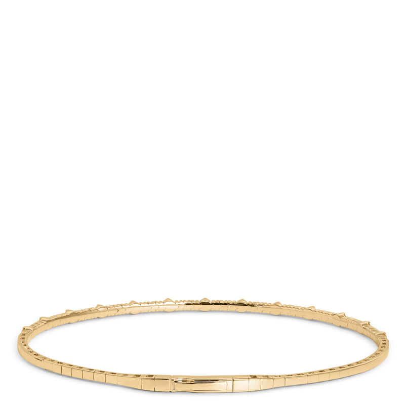 Round Diamond Bangle Bracelet, 14K Yellow Gold image number 1