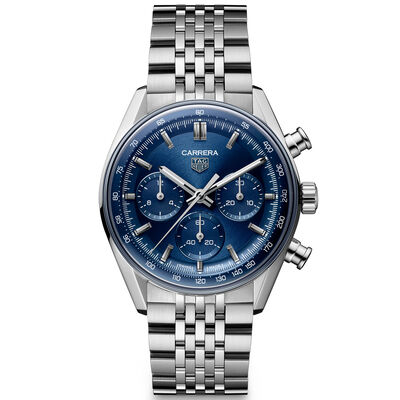 TAG Heuer Carrera Chronograph Blue Dial Watch, 41mm