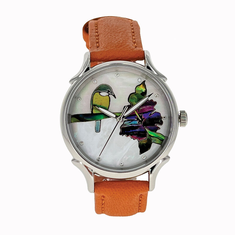 Celeste Song Bird Mother of Pearl Dial Watch, 35mm image number 0