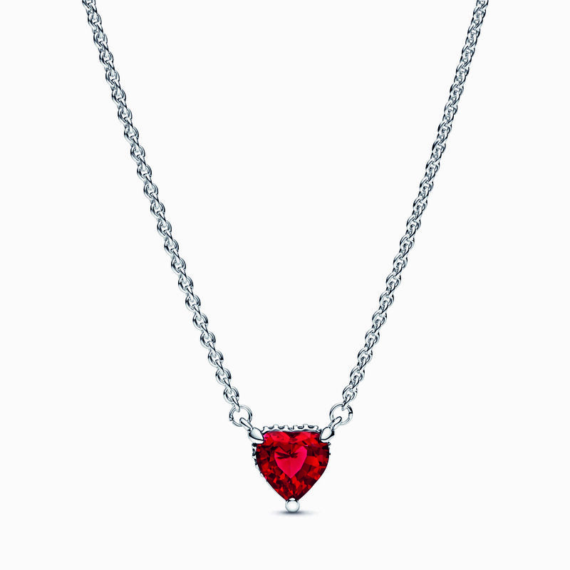 Pandora Sparkling Heart Halo Pendant Collier Necklace image number 1