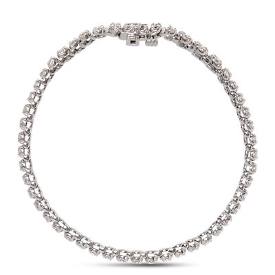 Diamond Tennis Bracelet, 14K White Gold