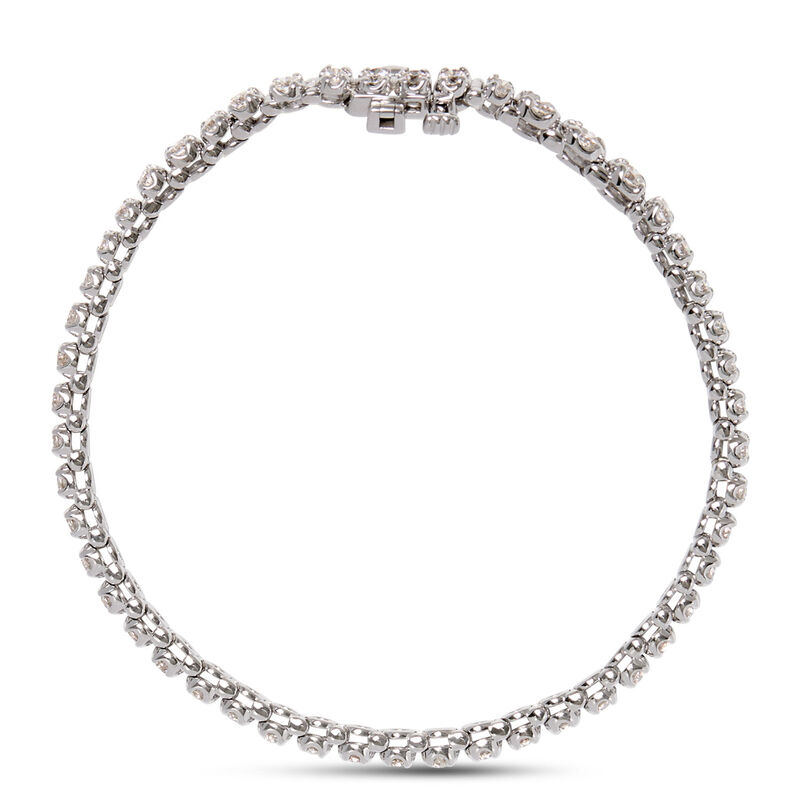 Diamond Tennis Bracelet, 14K White Gold image number 1