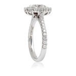 Oval Diamond Halo Engagement Ring 14K