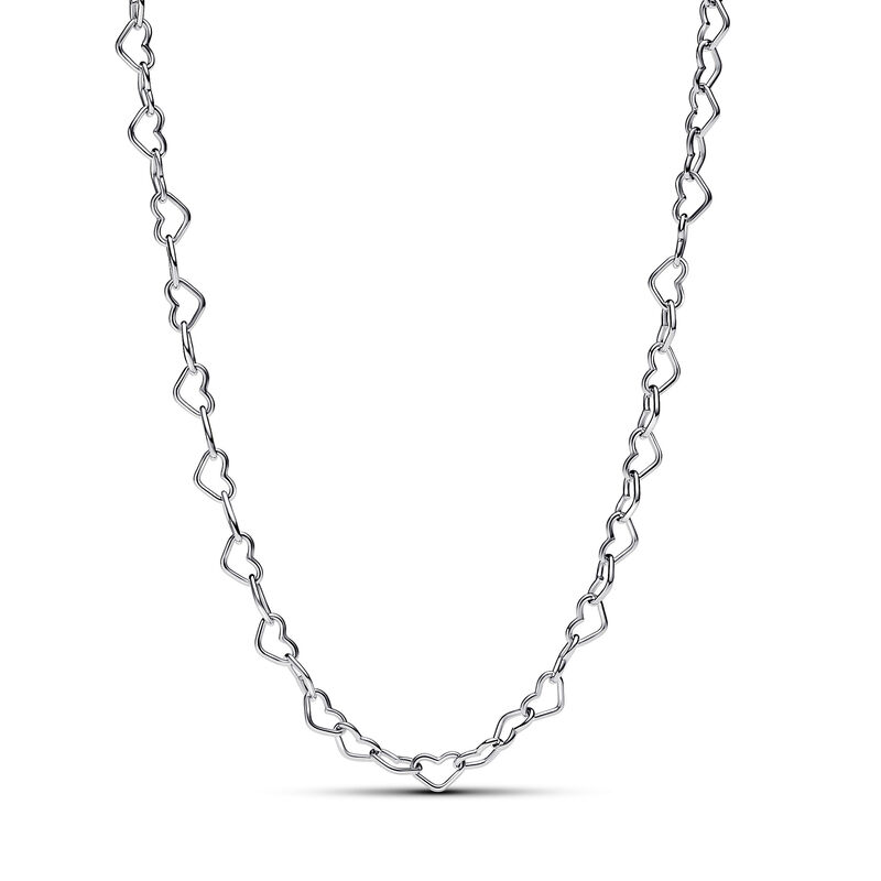 Pandora Essence Linked Hearts Collier Sterling Silver Necklace image number 0