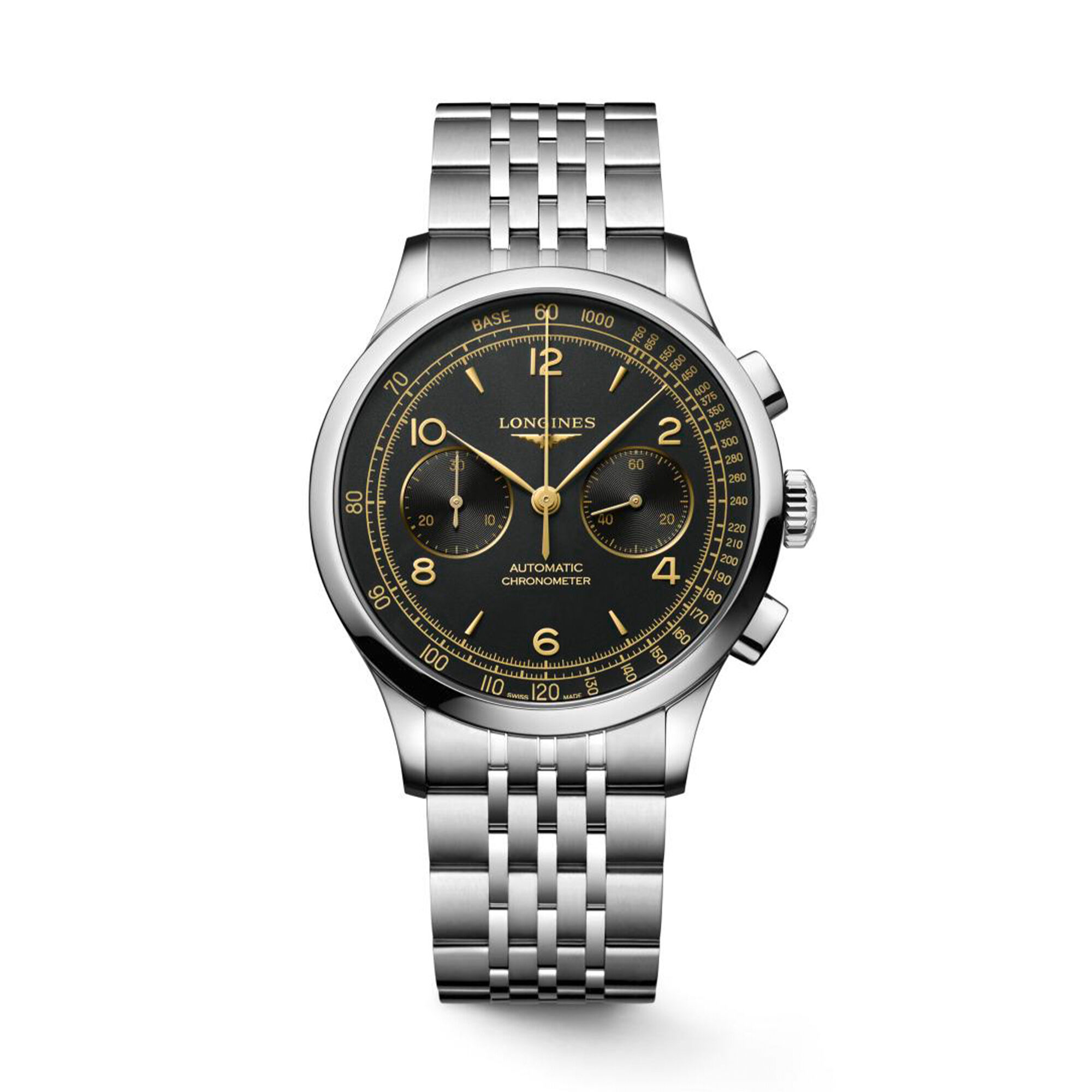 Longines Record Watch Black Dial, 40mm L29214566 Black