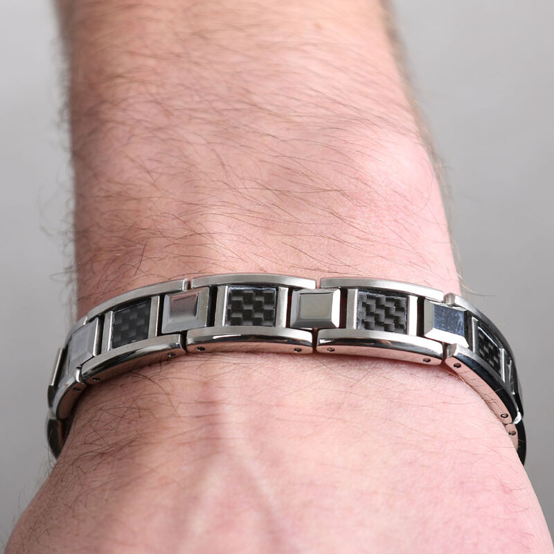 Black Carbon Fiber Bracelet image number 2