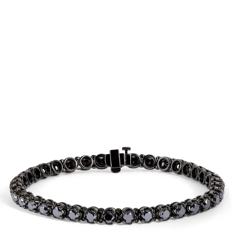 8.5-inch Black Diamond Bracelet, Black Rhodium image number 0